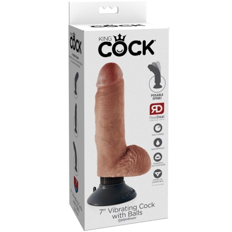 Фаллос-вибратор 7" Vibrating Cock with Balls