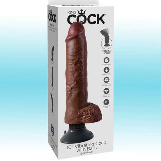 Фаллос-вибратор 10&quot; Vibrating Cock with Balls