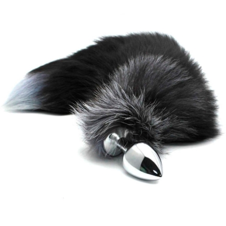 Пробка с хвостом Black &amp; White Fox
