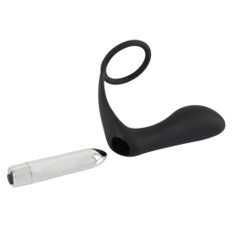 Пробка с кольцом Black Velvets Vibrating Ring &amp;amp; Plug